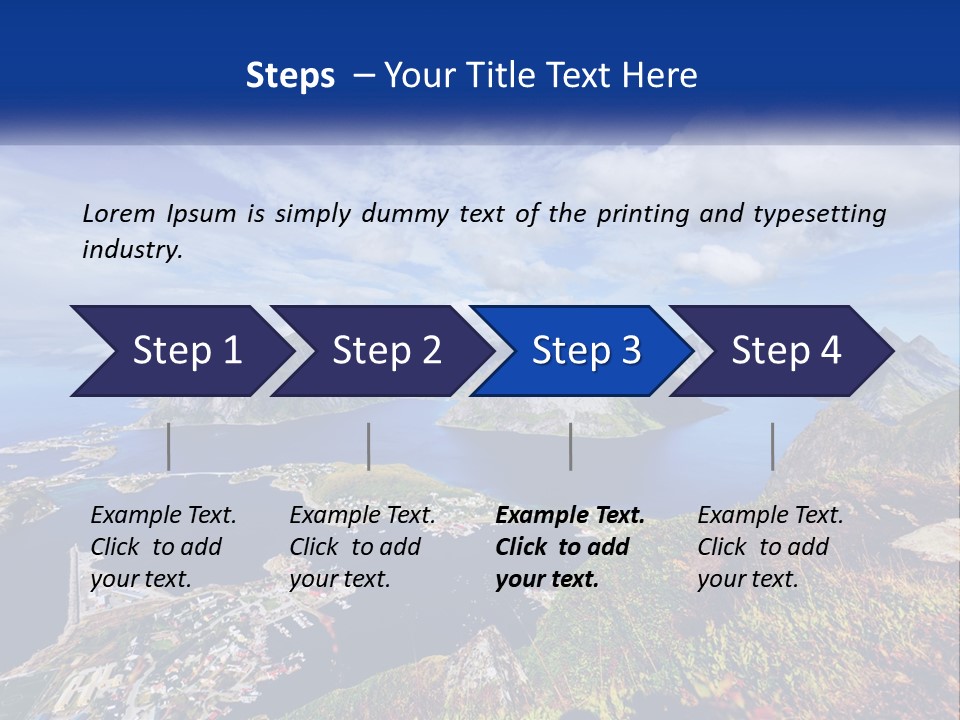 An Aerial View Of A Mountain Range With A Body Of Water In The Foreground PowerPoint Template