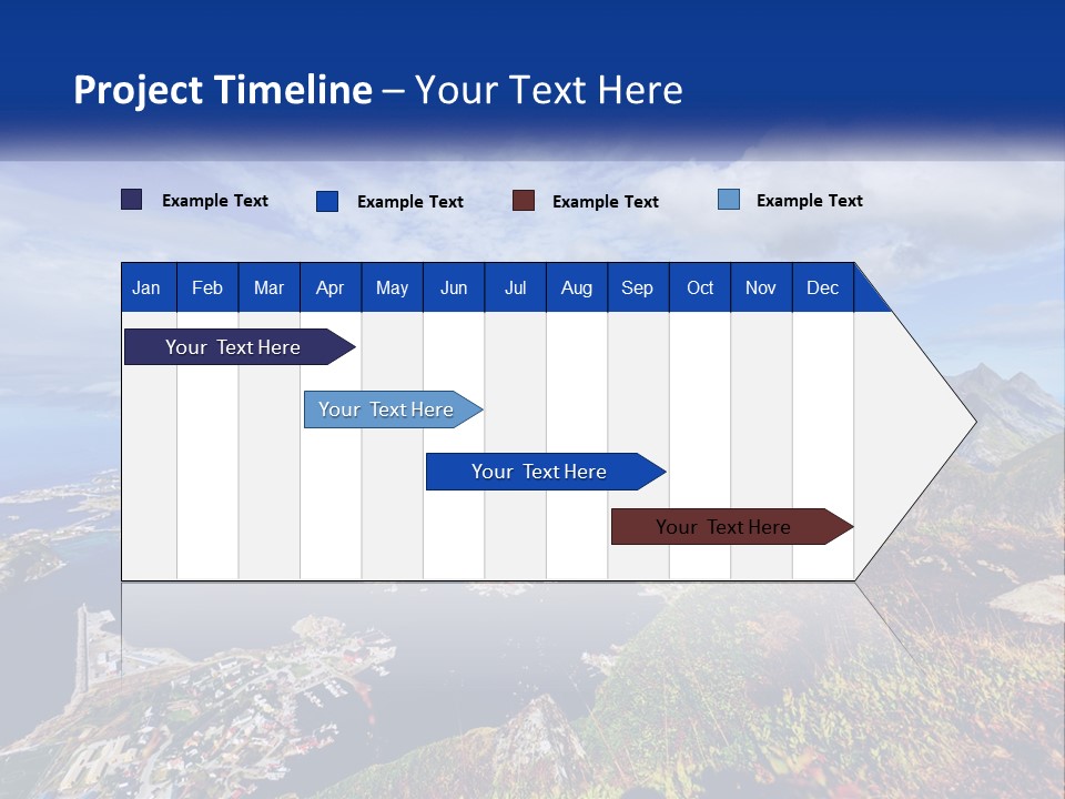 An Aerial View Of A Mountain Range With A Body Of Water In The Foreground PowerPoint Template