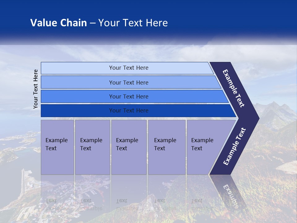 An Aerial View Of A Mountain Range With A Body Of Water In The Foreground PowerPoint Template