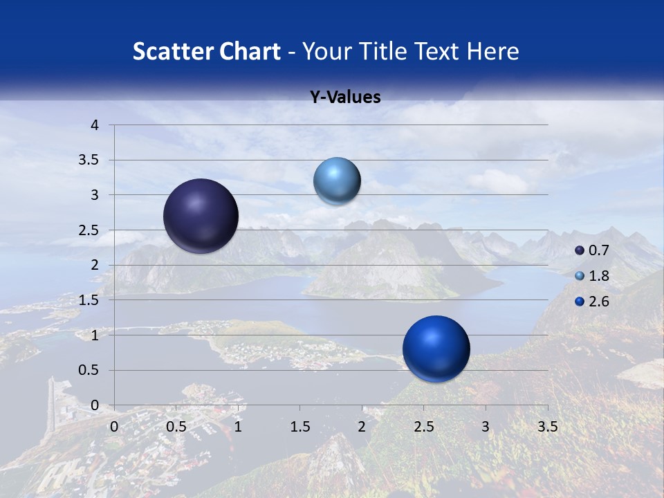 An Aerial View Of A Mountain Range With A Body Of Water In The Foreground PowerPoint Template