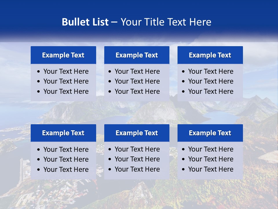 An Aerial View Of A Mountain Range With A Body Of Water In The Foreground PowerPoint Template