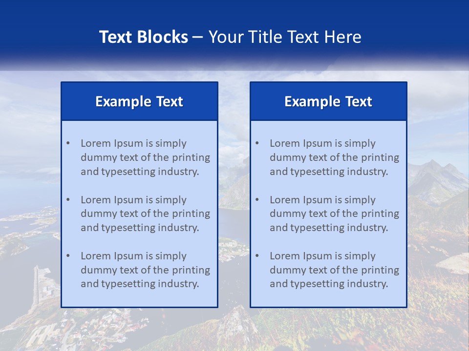 An Aerial View Of A Mountain Range With A Body Of Water In The Foreground PowerPoint Template