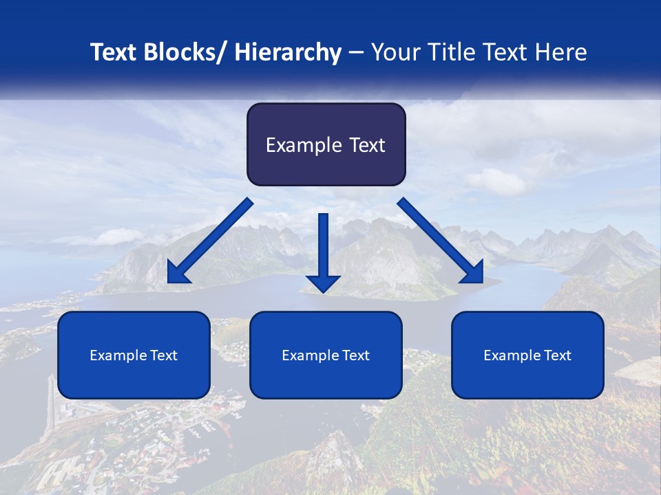 An Aerial View Of A Mountain Range With A Body Of Water In The Foreground PowerPoint Template