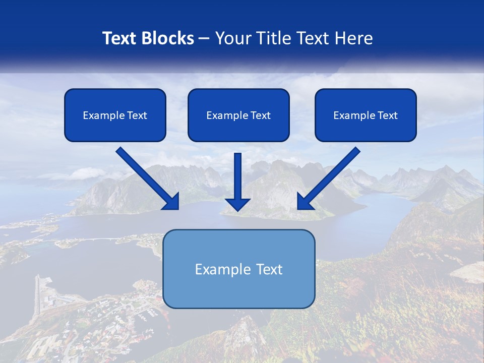 An Aerial View Of A Mountain Range With A Body Of Water In The Foreground PowerPoint Template