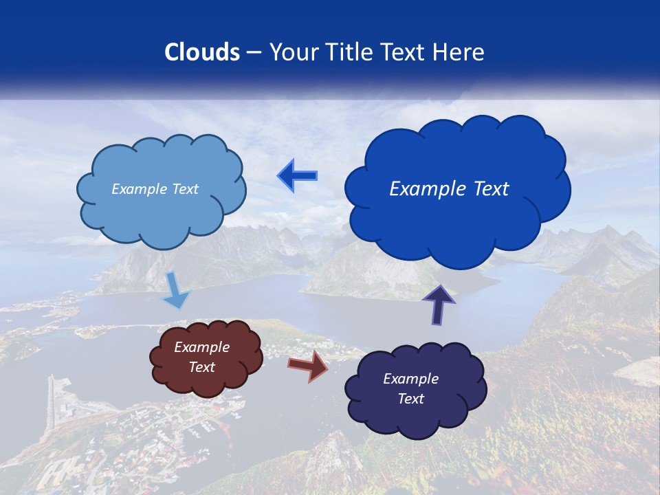 An Aerial View Of A Mountain Range With A Body Of Water In The Foreground PowerPoint Template