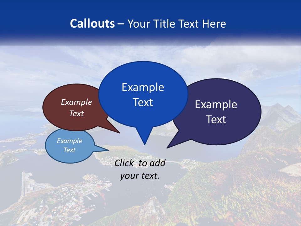 An Aerial View Of A Mountain Range With A Body Of Water In The Foreground PowerPoint Template