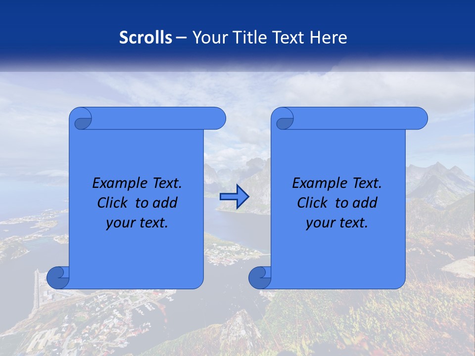 An Aerial View Of A Mountain Range With A Body Of Water In The Foreground PowerPoint Template