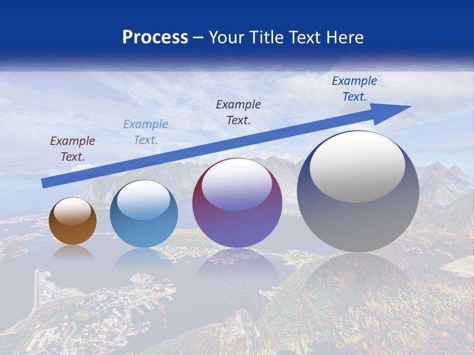 An Aerial View Of A Mountain Range With A Body Of Water In The Foreground PowerPoint Template