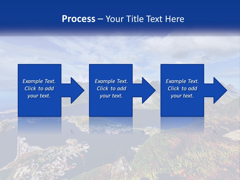 An Aerial View Of A Mountain Range With A Body Of Water In The Foreground PowerPoint Template