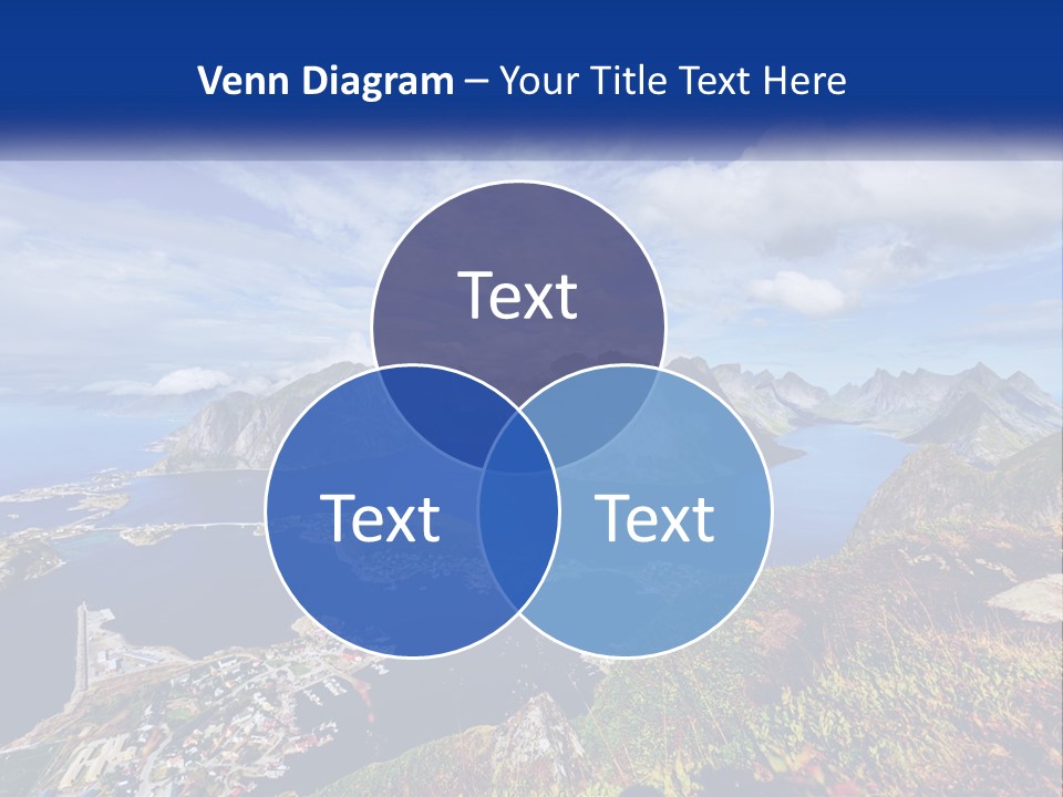 An Aerial View Of A Mountain Range With A Body Of Water In The Foreground PowerPoint Template