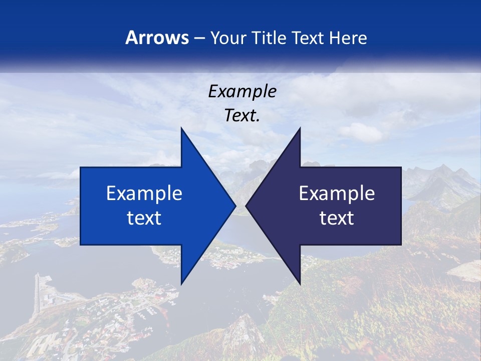 An Aerial View Of A Mountain Range With A Body Of Water In The Foreground PowerPoint Template