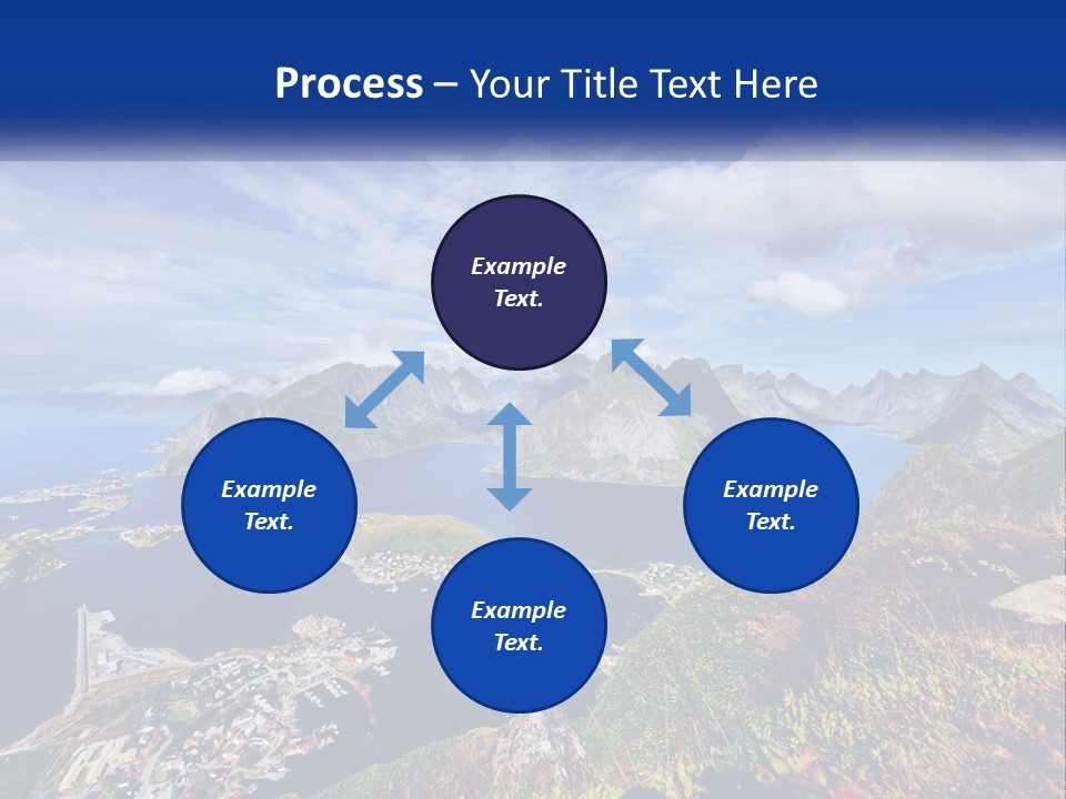 An Aerial View Of A Mountain Range With A Body Of Water In The Foreground PowerPoint Template
