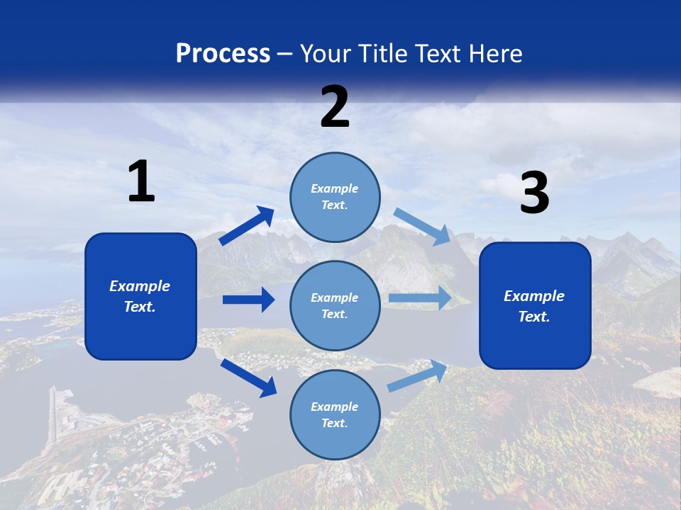 An Aerial View Of A Mountain Range With A Body Of Water In The Foreground PowerPoint Template