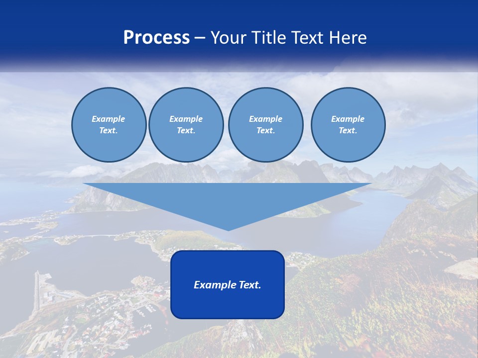An Aerial View Of A Mountain Range With A Body Of Water In The Foreground PowerPoint Template