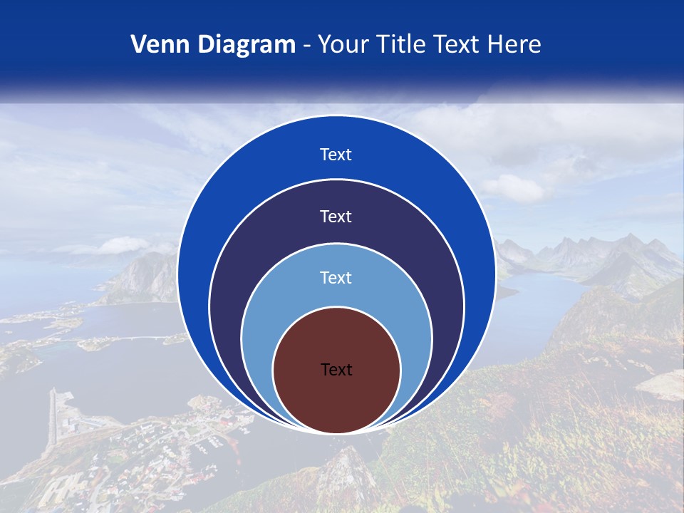 An Aerial View Of A Mountain Range With A Body Of Water In The Foreground PowerPoint Template