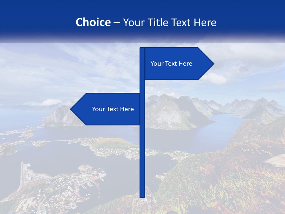 An Aerial View Of A Mountain Range With A Body Of Water In The Foreground PowerPoint Template