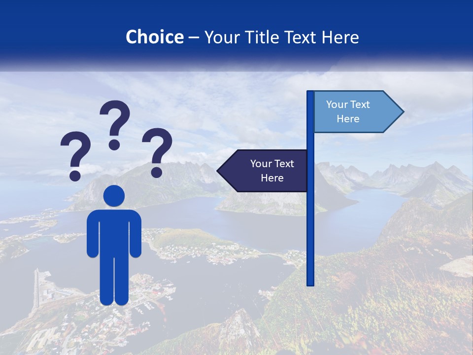 An Aerial View Of A Mountain Range With A Body Of Water In The Foreground PowerPoint Template