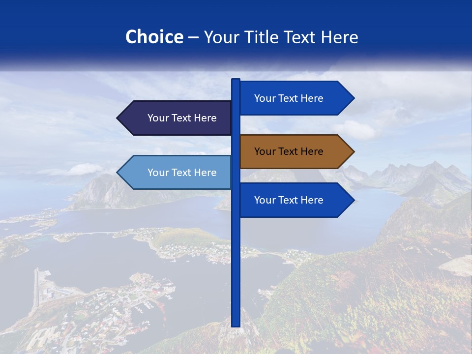 An Aerial View Of A Mountain Range With A Body Of Water In The Foreground PowerPoint Template