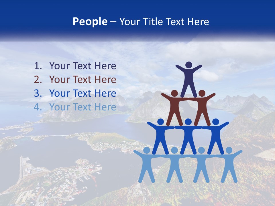 An Aerial View Of A Mountain Range With A Body Of Water In The Foreground PowerPoint Template