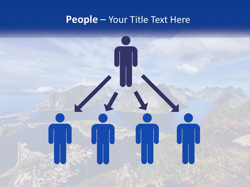 An Aerial View Of A Mountain Range With A Body Of Water In The Foreground PowerPoint Template