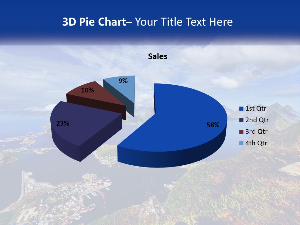 An Aerial View Of A Mountain Range With A Body Of Water In The Foreground PowerPoint Template