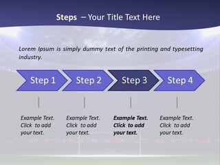 A Soccer Ball On A Soccer Field With A Stadium In The Background PowerPoint Template