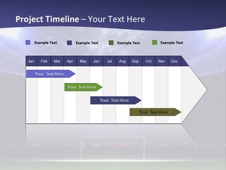 A Soccer Ball On A Soccer Field With A Stadium In The Background PowerPoint Template