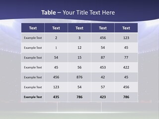 A Soccer Ball On A Soccer Field With A Stadium In The Background PowerPoint Template