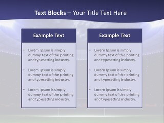 A Soccer Ball On A Soccer Field With A Stadium In The Background PowerPoint Template