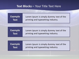 A Soccer Ball On A Soccer Field With A Stadium In The Background PowerPoint Template