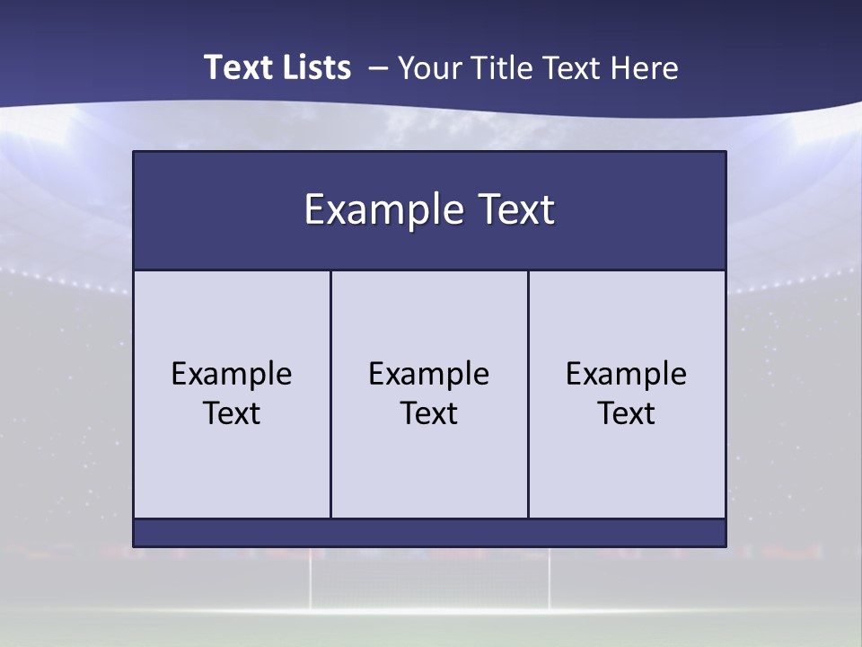 A Soccer Ball On A Soccer Field With A Stadium In The Background PowerPoint Template