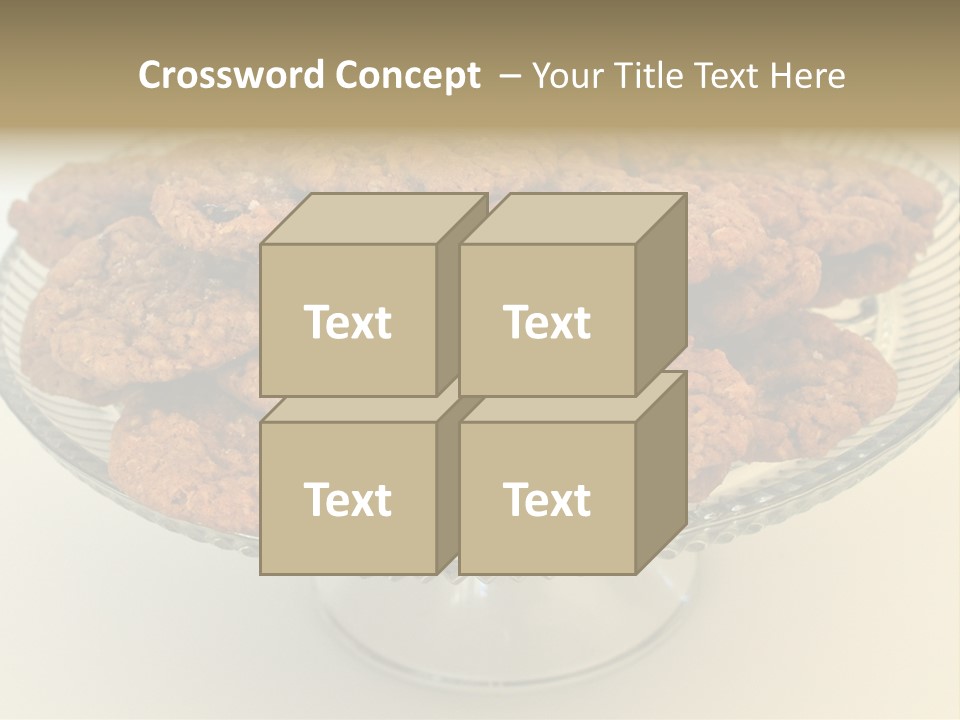 A Glass Plate Filled With Cookies On Top Of A Table PowerPoint Template