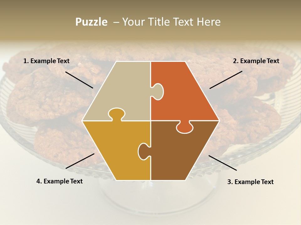 A Glass Plate Filled With Cookies On Top Of A Table PowerPoint Template
