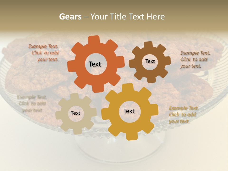 A Glass Plate Filled With Cookies On Top Of A Table PowerPoint Template