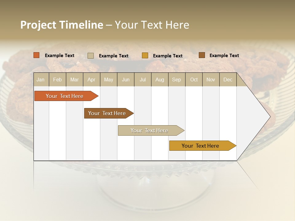 A Glass Plate Filled With Cookies On Top Of A Table PowerPoint Template