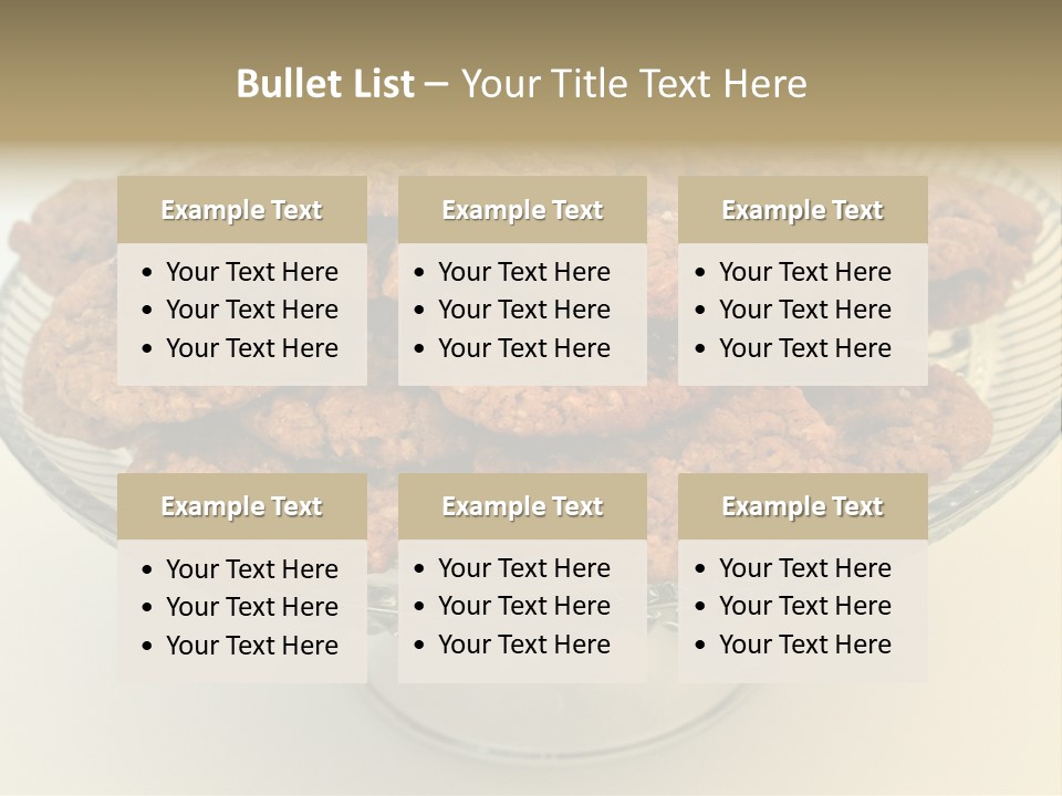 A Glass Plate Filled With Cookies On Top Of A Table PowerPoint Template