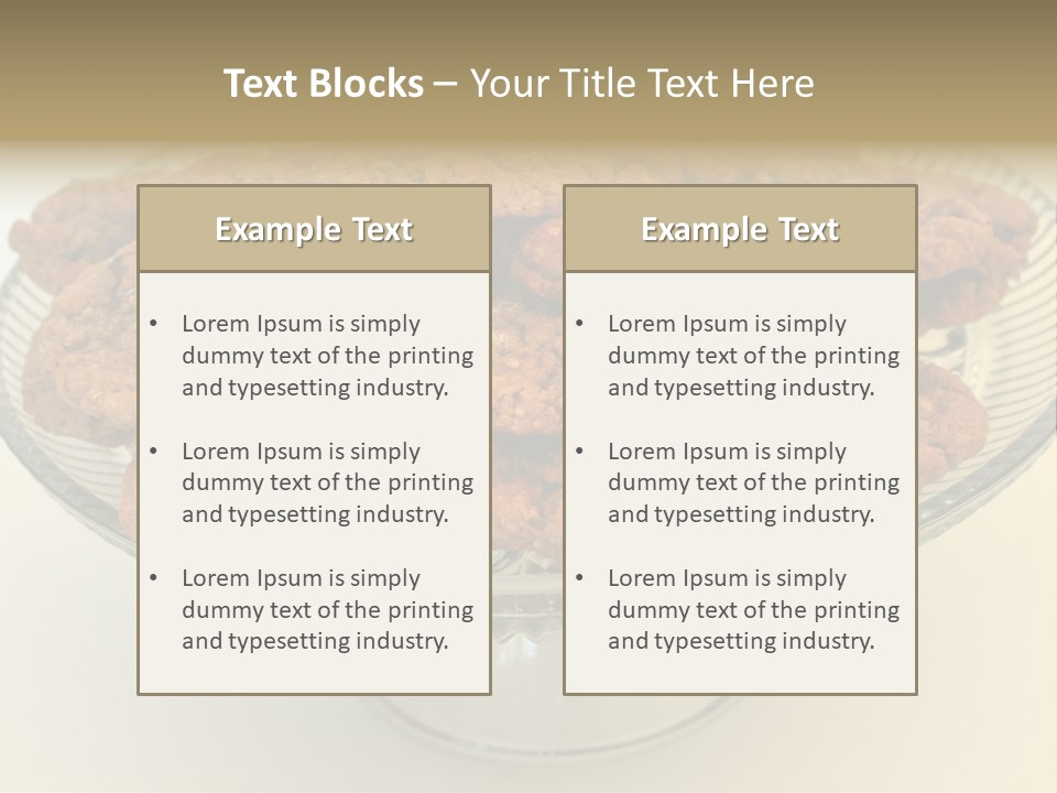 A Glass Plate Filled With Cookies On Top Of A Table PowerPoint Template