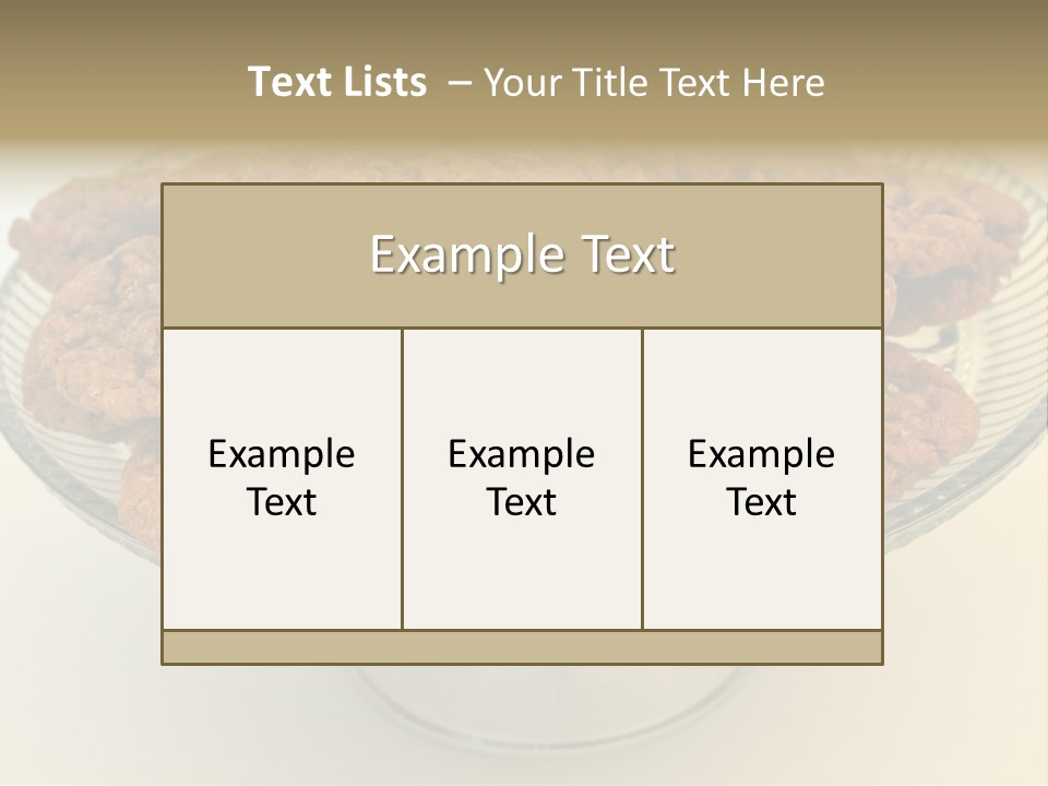 A Glass Plate Filled With Cookies On Top Of A Table PowerPoint Template