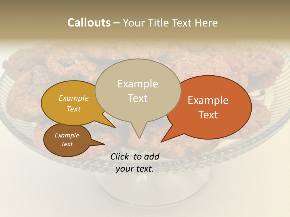 A Glass Plate Filled With Cookies On Top Of A Table PowerPoint Template