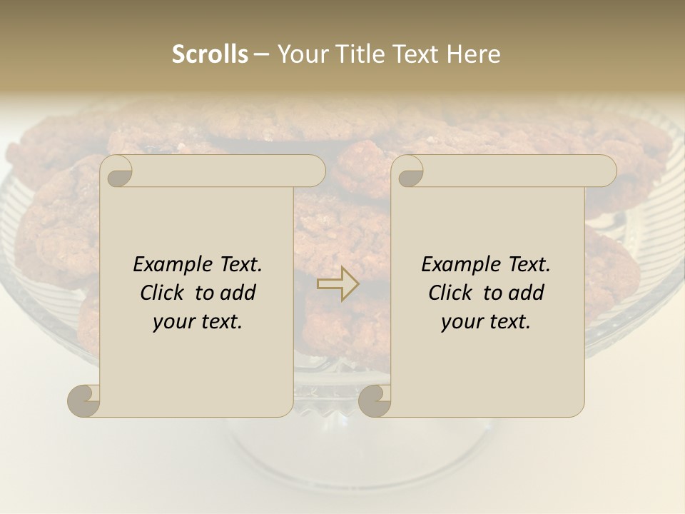 A Glass Plate Filled With Cookies On Top Of A Table PowerPoint Template