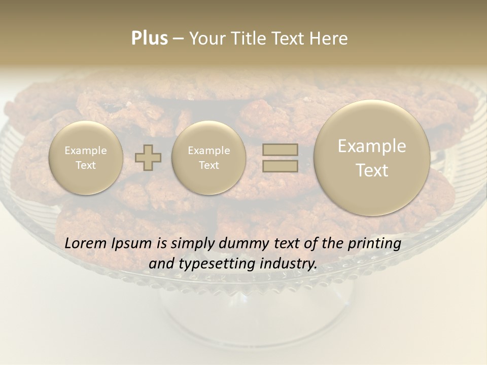 A Glass Plate Filled With Cookies On Top Of A Table PowerPoint Template