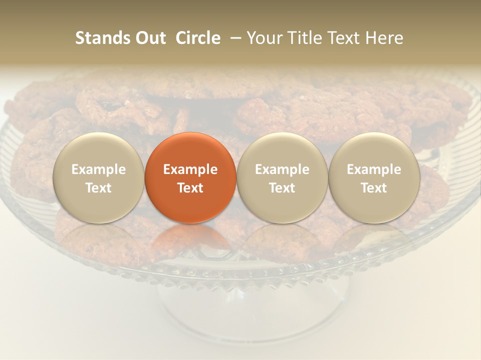 A Glass Plate Filled With Cookies On Top Of A Table PowerPoint Template