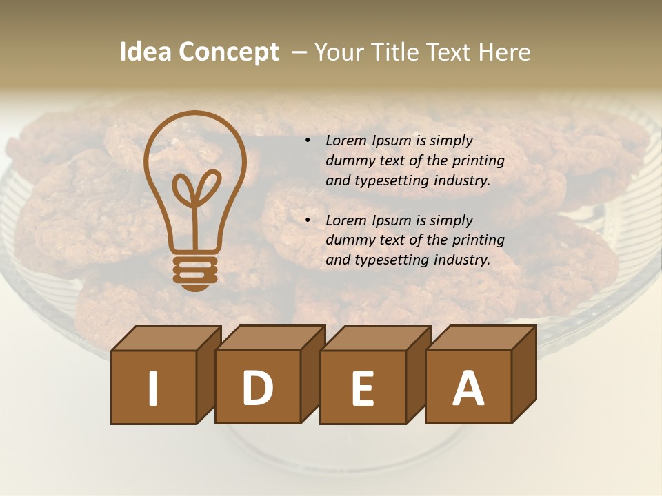 A Glass Plate Filled With Cookies On Top Of A Table PowerPoint Template