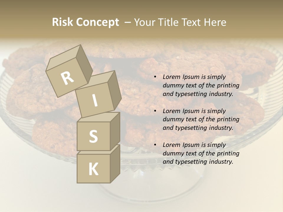 A Glass Plate Filled With Cookies On Top Of A Table PowerPoint Template
