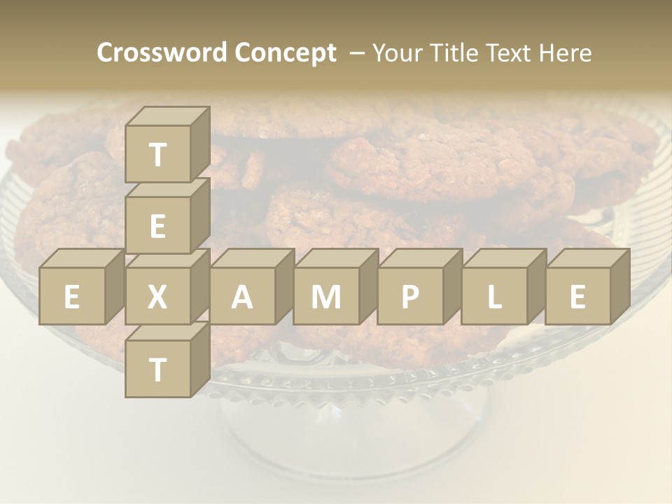 A Glass Plate Filled With Cookies On Top Of A Table PowerPoint Template