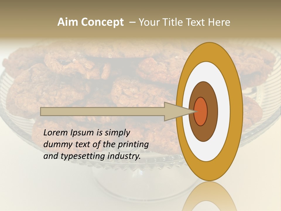A Glass Plate Filled With Cookies On Top Of A Table PowerPoint Template