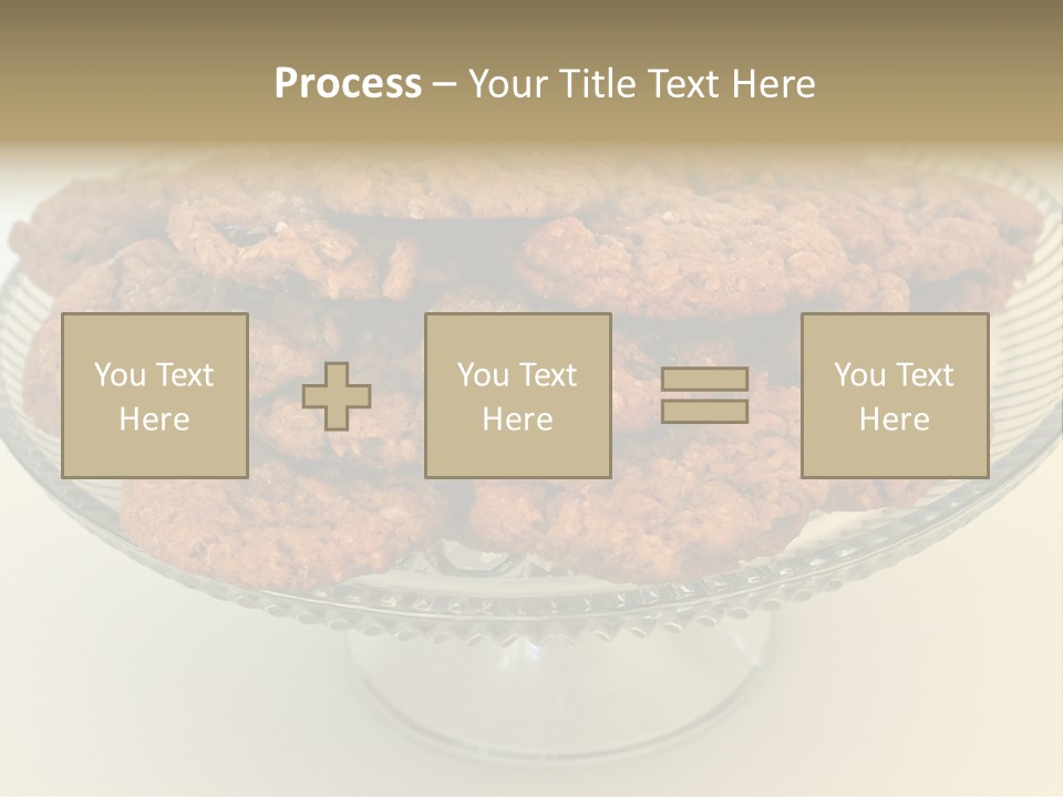 A Glass Plate Filled With Cookies On Top Of A Table PowerPoint Template