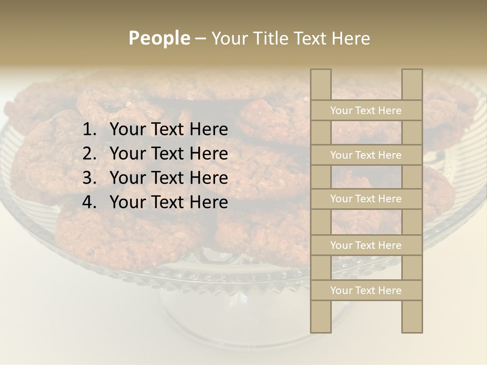 A Glass Plate Filled With Cookies On Top Of A Table PowerPoint Template