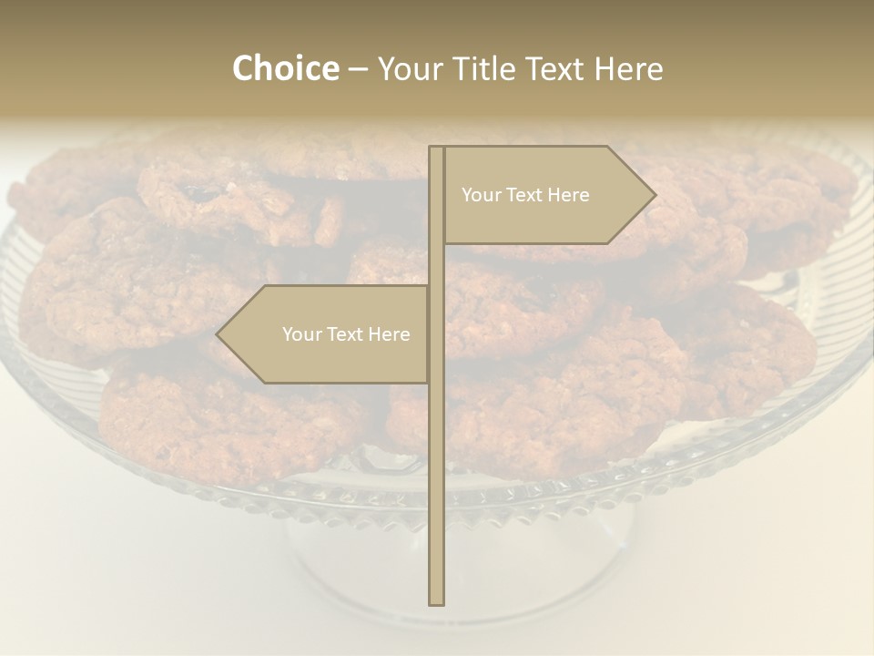 A Glass Plate Filled With Cookies On Top Of A Table PowerPoint Template
