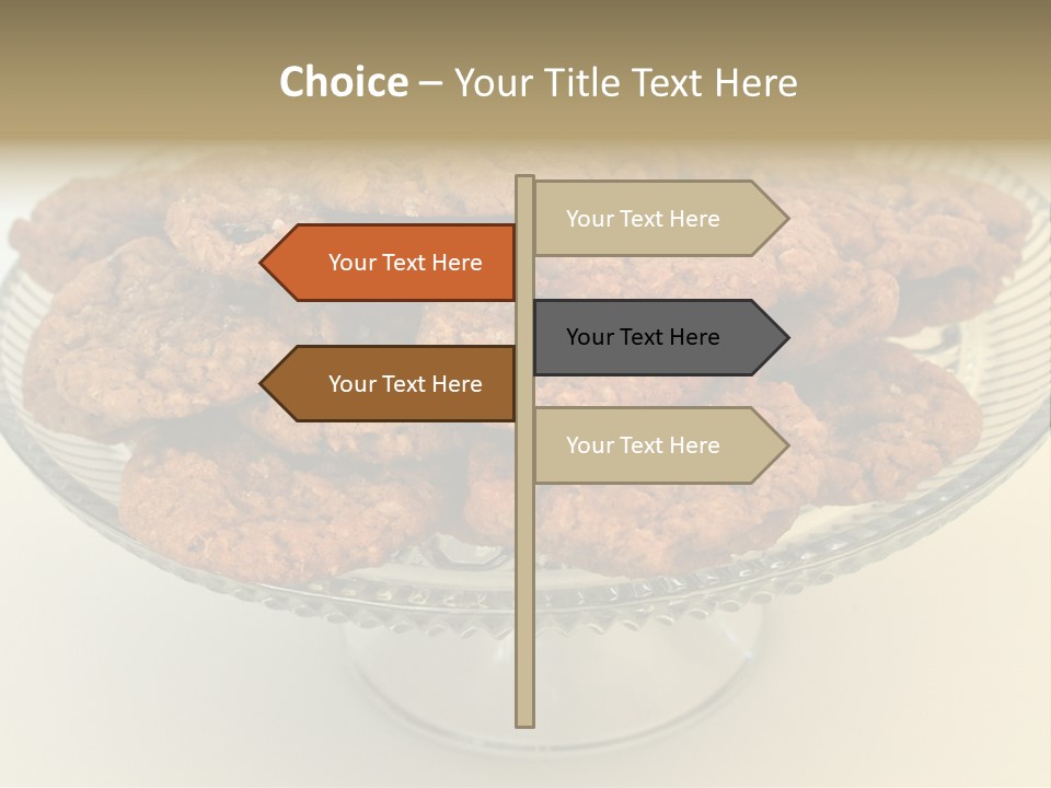 A Glass Plate Filled With Cookies On Top Of A Table PowerPoint Template